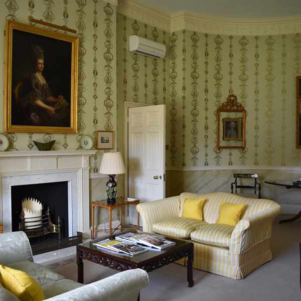 The Duc De Berry Suite sitting room at Hartwell House