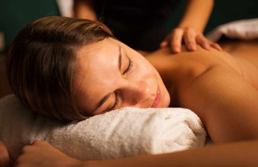 Female back massage