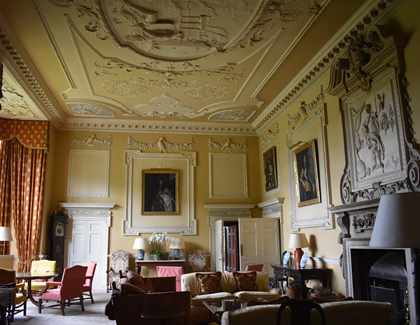 Fine Rococo ceiling of the Great Hall at Hartwell House Fine Rococo ceiling of the Great Hall at Hartwell House