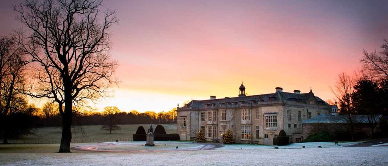 Sunrise on winter morning at Hartwell House