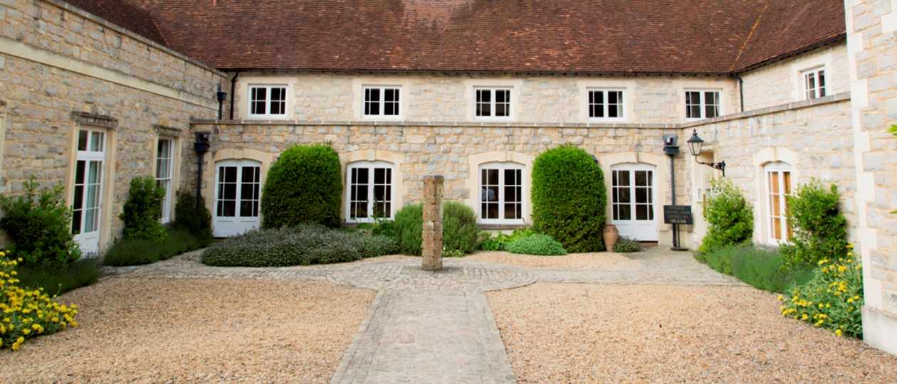 Hartwell Spa Entrance and courtyard