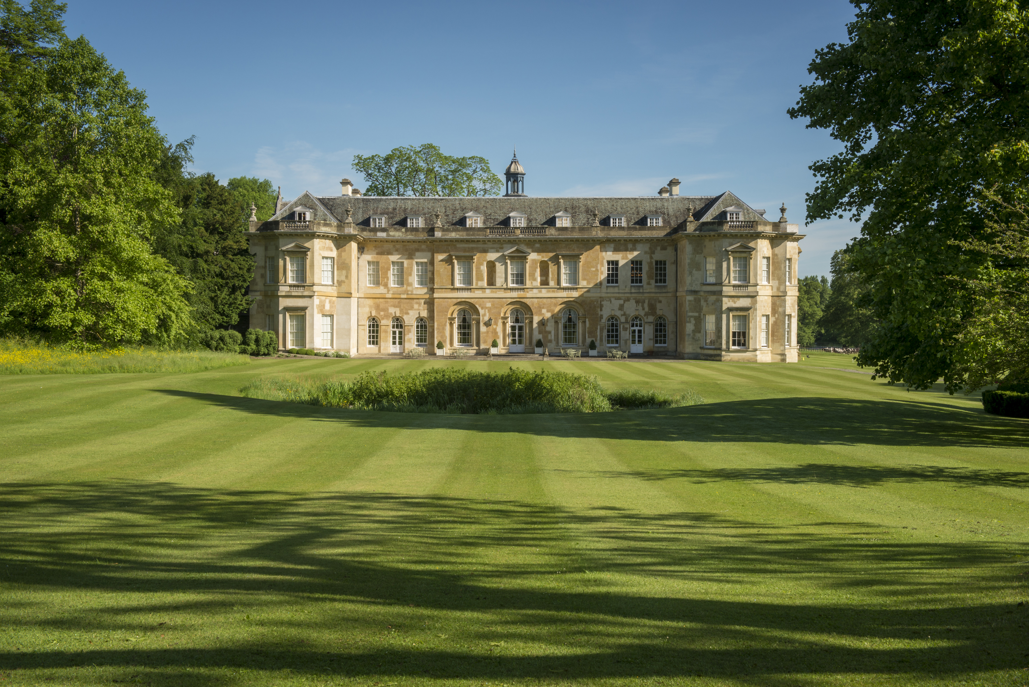 Hartwell House south lawn in summer