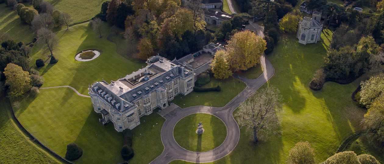 Hartwell House aerial view Hartwell House aerial view