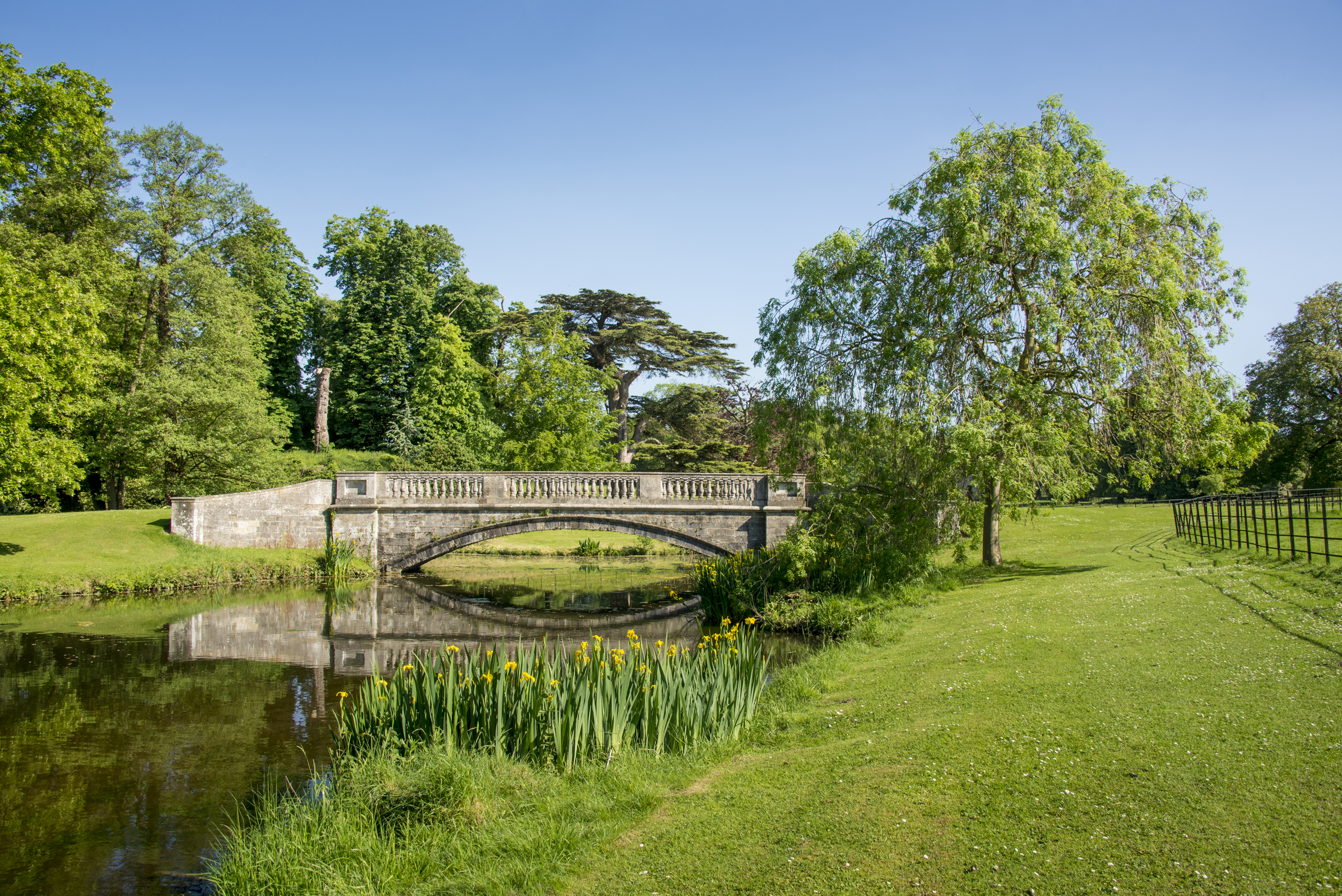 Bridge over lake at Hartwell House