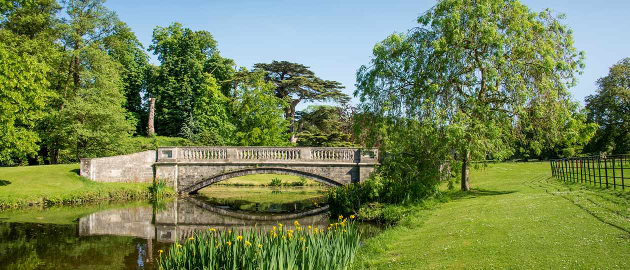 Bridge over lake at Hartwell House