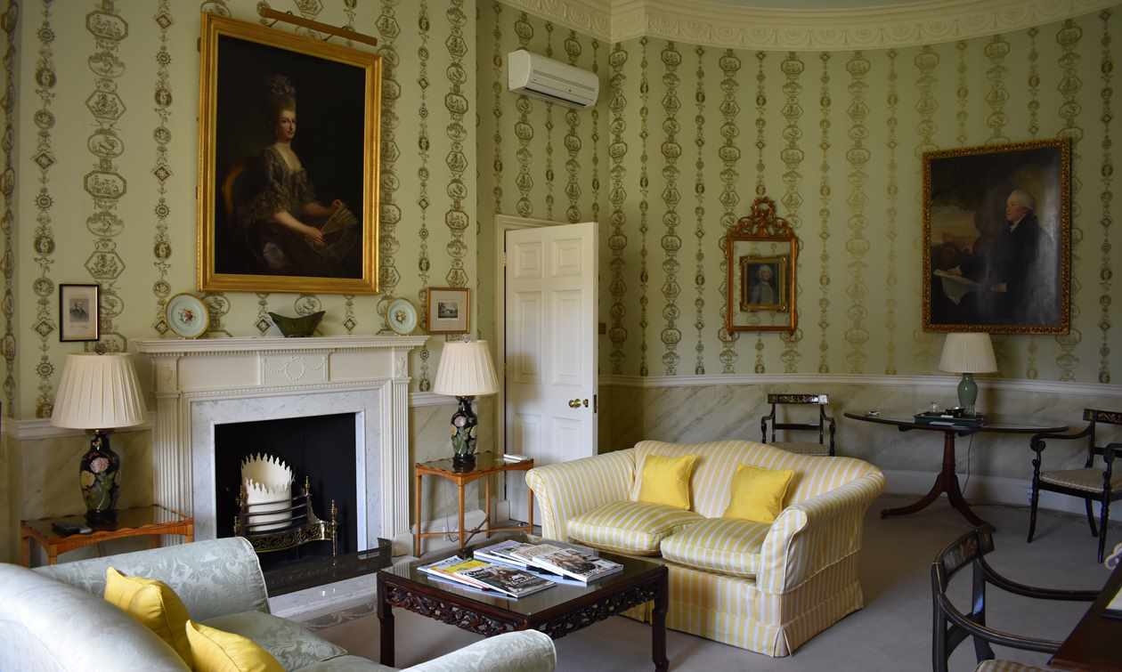 The Duc De Berry Suite sitting room at Hartwell House
